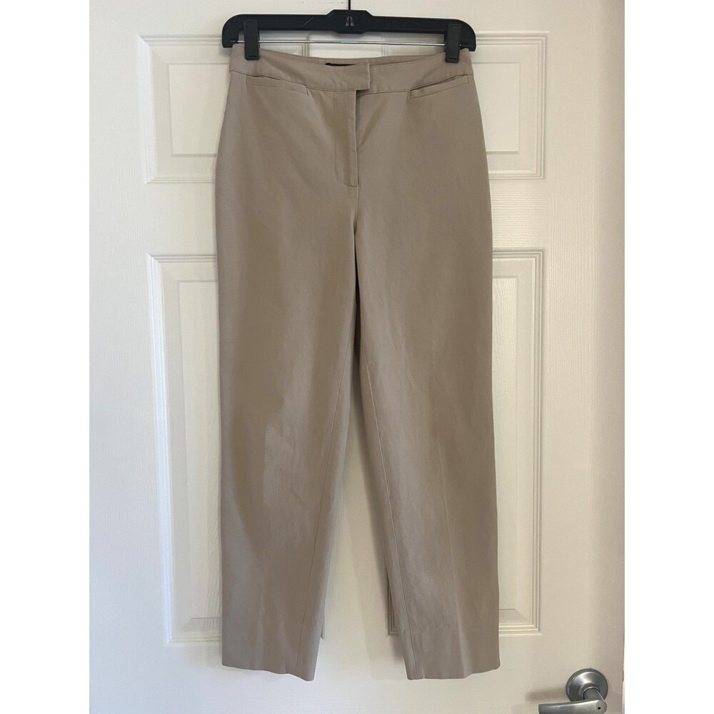 PIAZZA SEMPIONE BRIGETTE FRONT ZIP COTTON BLEND SLACKS SZ 40 US 4 minimalist